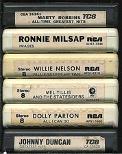 6 Country Western 8 Track Tapes