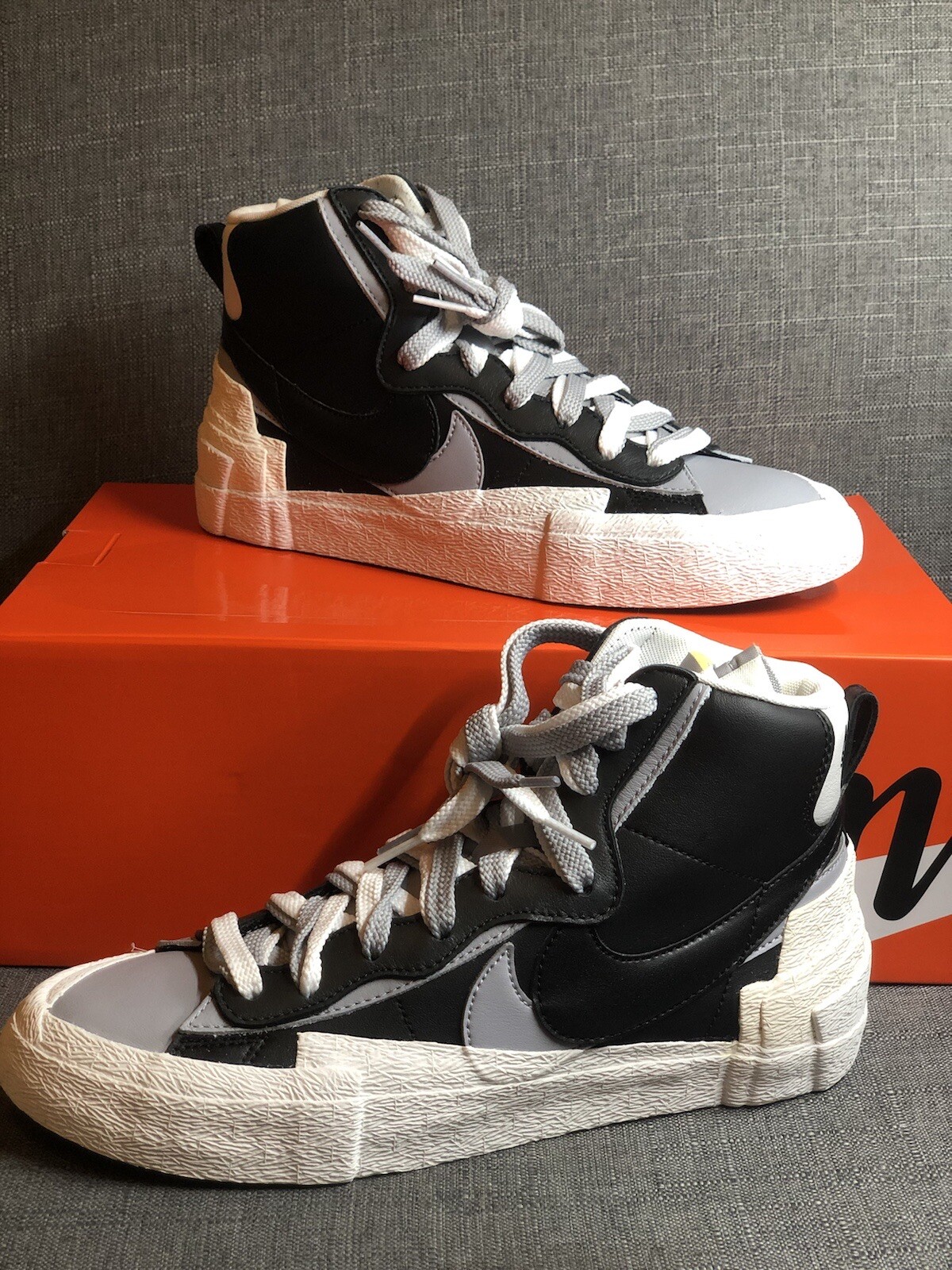 SACAI X NIKE PREZZO RIDOTTO!! Taglia UK 6 Blazer Nike Mid x Sacai Nero Grigio 2019