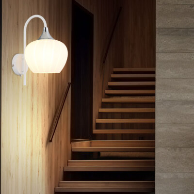 Wandlampe Wandleuchte Flurlampe Schlafzimmerleuchte Glas opal BigLight