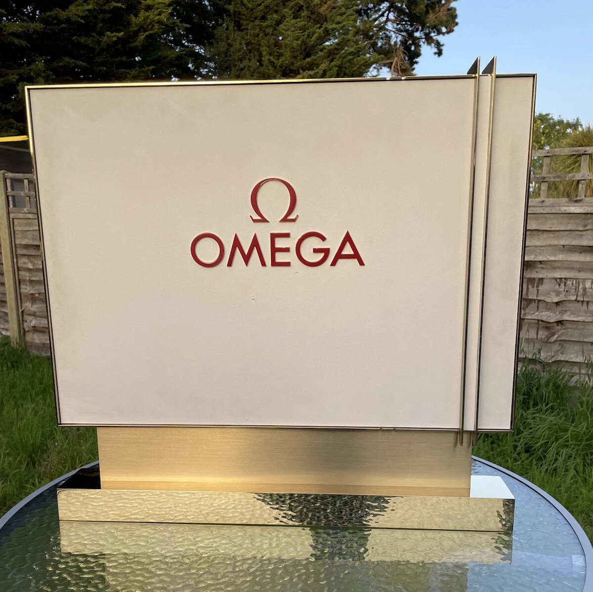 Omega Retailer Window Display Backboard eBay
