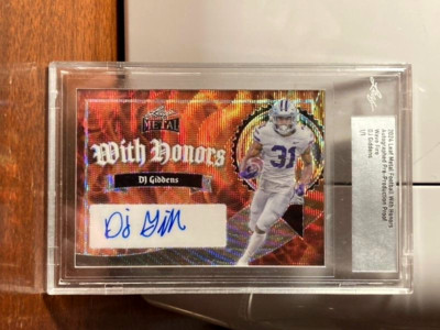 2024 DJ Giddens 1/1 AUTO Leaf Wave Fire Pre Prod Proof Sealed  Beautiful!