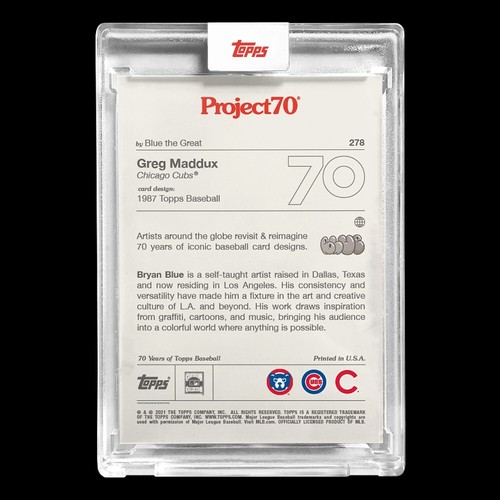Topps Project 70 Card 278 - Greg Maddux by Blue The Great - PR 1147! - Picture 2 of 3