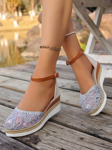 Women's Braided Wedge Espadrille Shoes - Picture 61 of 123
