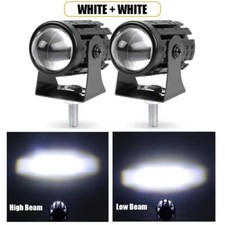 Universal Mini Led Motorcycle Headlight White Hilo Spot Light Driving Fog Lamp