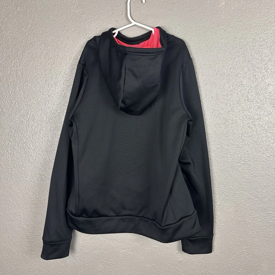 Sudadera con Capucha Nike Dri Fit Logo Térmico Negra Rosa Juvenil Talla Grande Foto 4 de 4