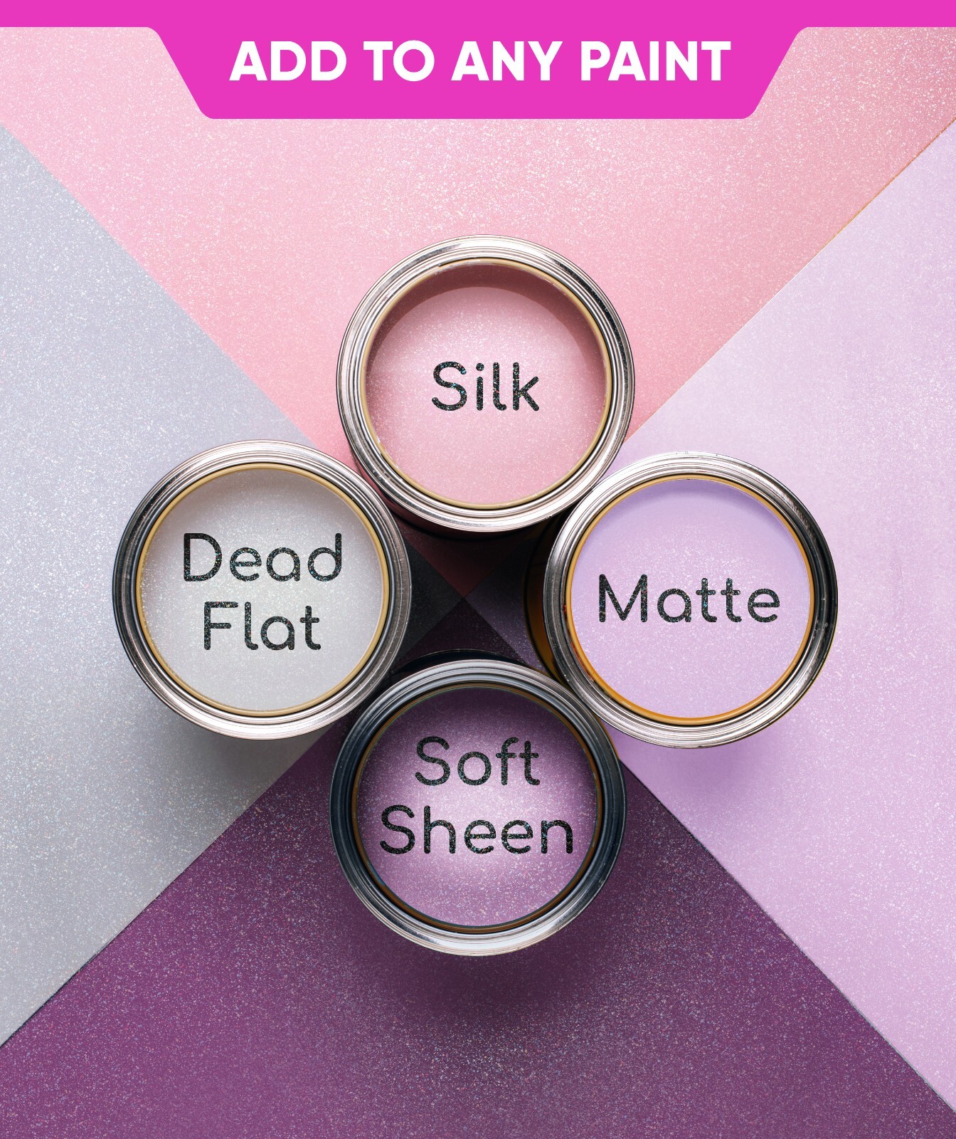 LEVAKA Glitter Paint Additive, 150g Holographic Silver Glitter for