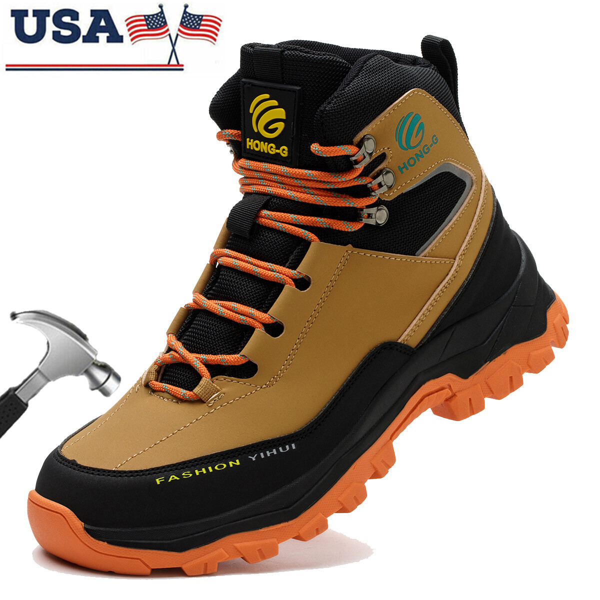 Mens Work Boots Indestructible Shoes Safety Shoes Steel Toe  display picture 2