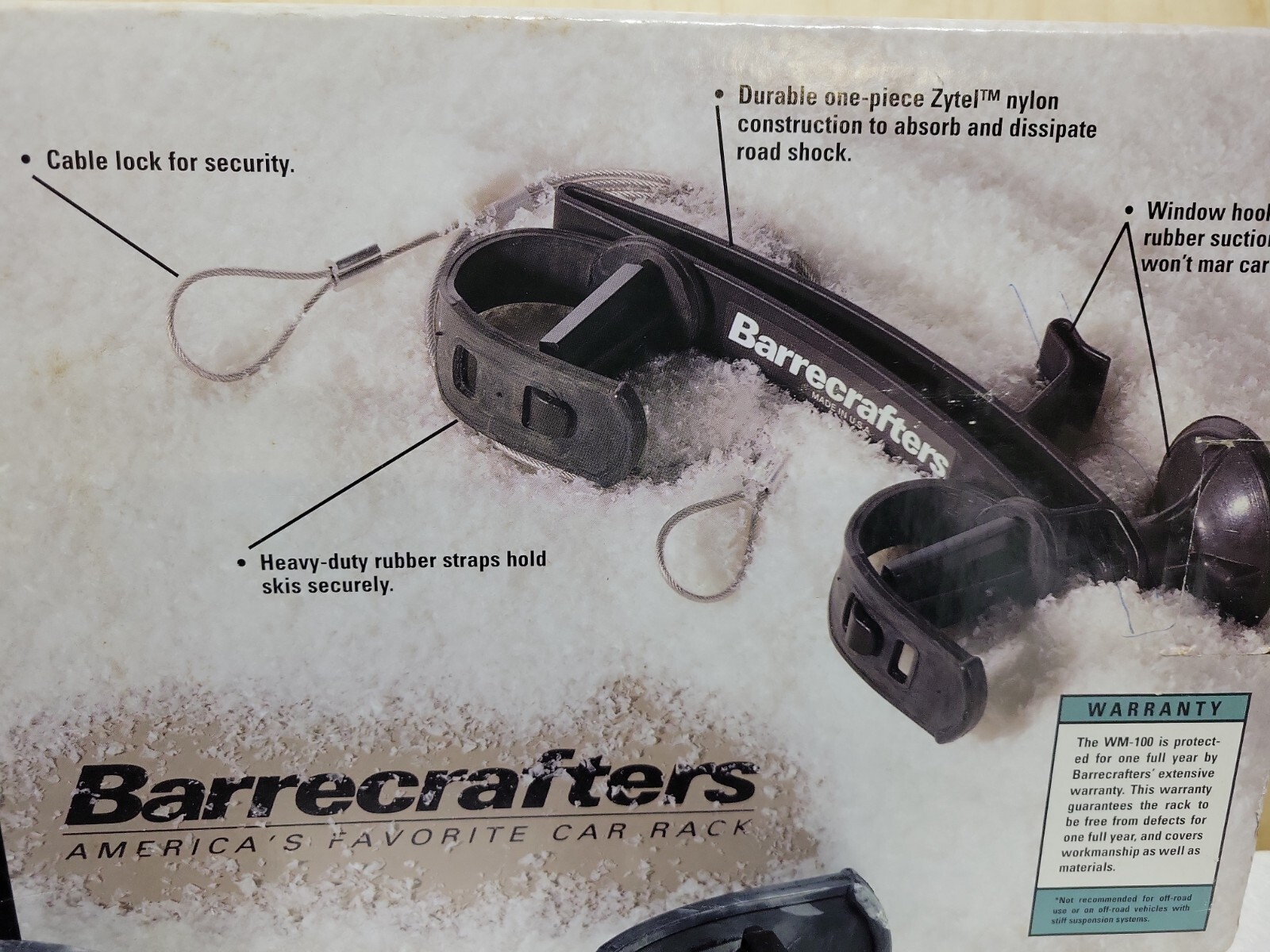 Window Ski Rack BARRECRAFTERS Window Mount Ski Rack WM-100 Locking Window Mount Ski ...