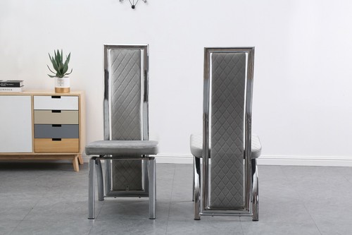 Marble 130, 160, 180 cm Dining Table with 6 Velvet Chairs Black Cream Grey White - Picture 8 of 64