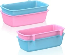 Pawfly 4PC Hanging Bird & Small Pet Cage Feeders – 10oz Plastic Cups