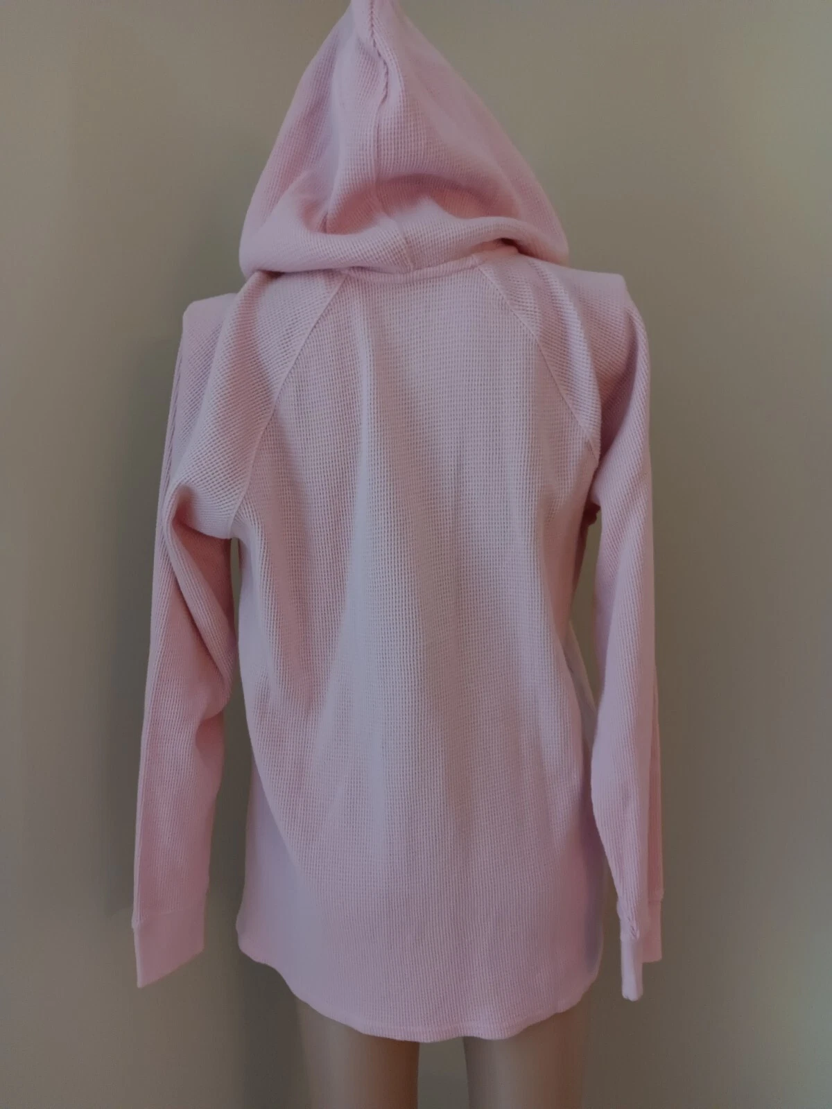 UNDERCOVER VICTORIA'S SECRET TEE SHOP Felpa con cappuccio donna rosa waffle taglia media