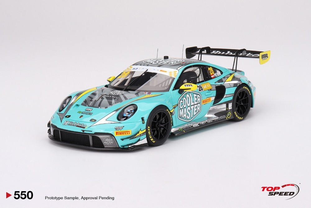 1/18 TSM Top Speed #TS0550 Porsche 911 GT3 R #27 HubAuto Racing 2023 FIA GT G
