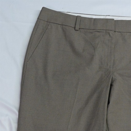 NEW Ann Taylor 14 Brown Houndstooth Signature Cropped Dress Pants - Picture 2 of 7