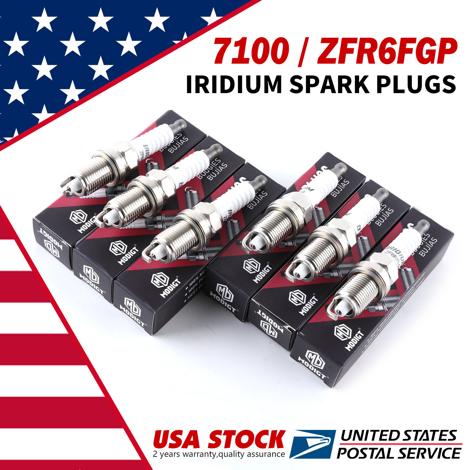 Fit NGK OEM Iridium Spark Plugs Set of 6 ZFR6FGP for Honda Civic 2001-2005 1.7L