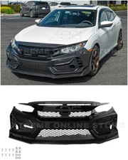 For 20-21 Honda Civic | Type-R Style Front Bumper Grille Trim Lip Conversion Kit