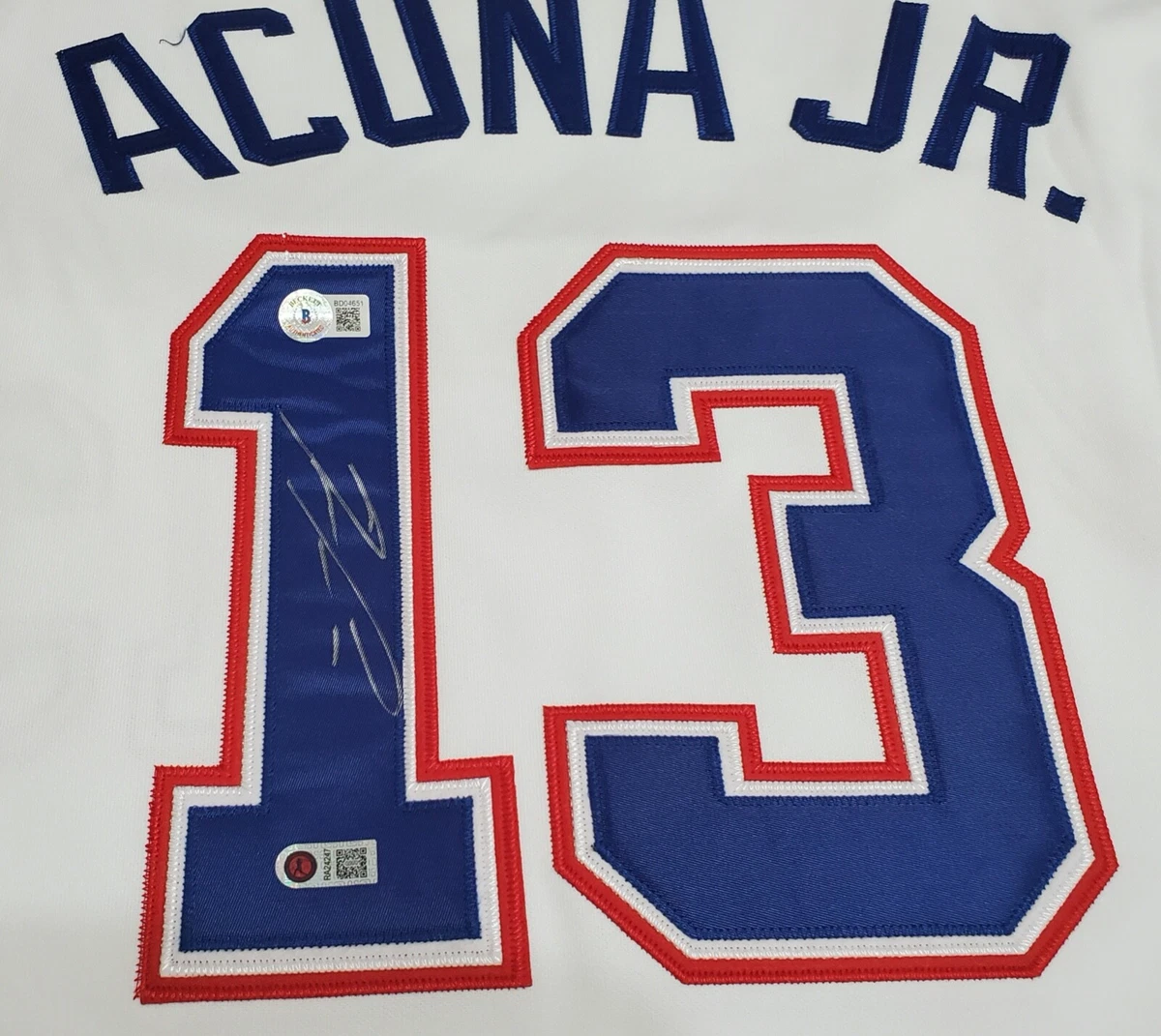 MAJESTIC ATLANTA 2XL BRAVES RONALD ACUNA JR SIGNED AUTHENTIC