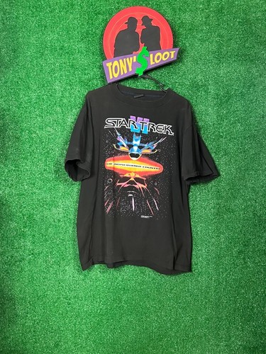 T-shirt Vintage Star Trek JT's 1999 - Taille XL - Motif Graphique Audacieux - Noir - Occasion Parfait état