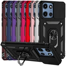 For Motorola Moto G 5G 2025 Case Magnetic Ring Stand Camera Lens Protector Cover