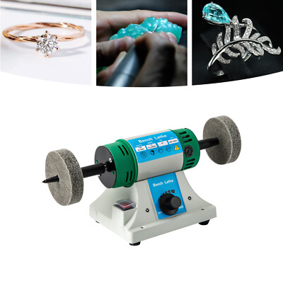 Bench Buffer Polisher Benchtop Buffing Machine for Metal Jade Jewelry Knife 