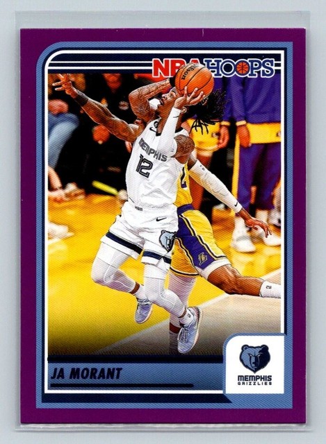 2023-24 Panini NBA Hoops Purple #23 Ja Morant Memphis Grizzlies