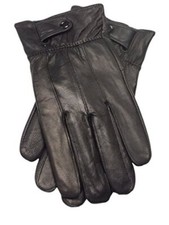 Men's Genuine Leather Warm Lined Driving Gloves - Touchscreen Texting Compatible