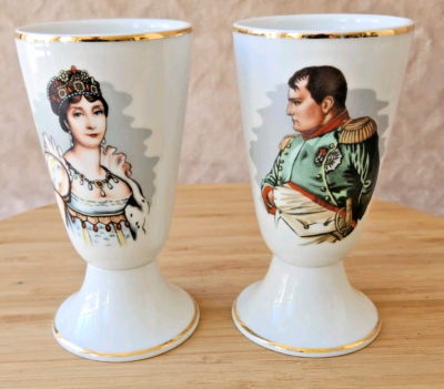 Lot De 4 Mugs Mazagrans/tasses – Dont Modèle Napoléon – Céramique Multicolore – Occasion