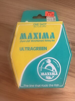 Vintage Maxima Ultragreen Fishing Line 30 lbs x 250 yds, Made in West Germany