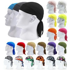 Skull Caps Wicking Beanie Bandanas Cycling Running Adjustable Headwrap Headband