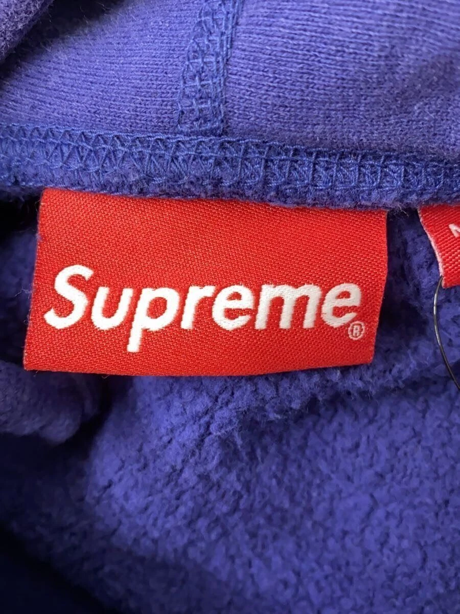 Felpa con cappuccio Supreme L velluto a coste viola 21aw scatola logo usata