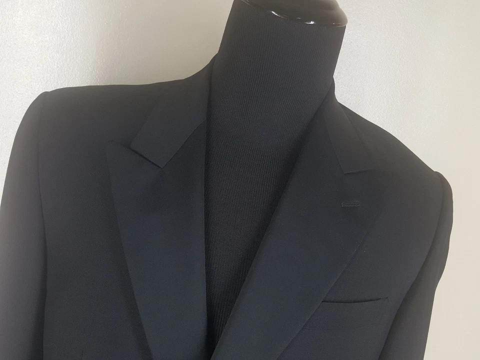 DAVIDE CENCI One Button  Peaked Lapel Black Dinner Jacket No Vents 42 Reg  - Image 3 of 4