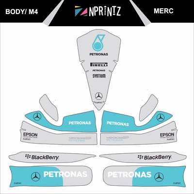 M4 MERC STYLE FULL KART STICKER KIT - KARTING - OTK - EVK M4