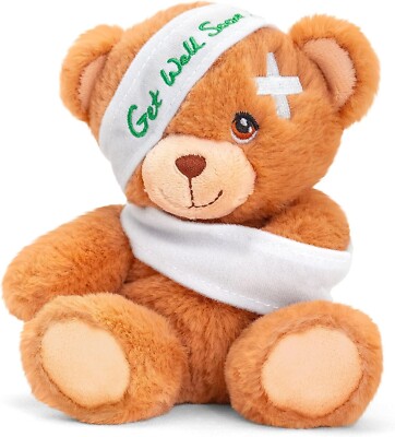 Get Well Geschenk Plüschtier Kuscheltier Bär 100% recycelt Öko