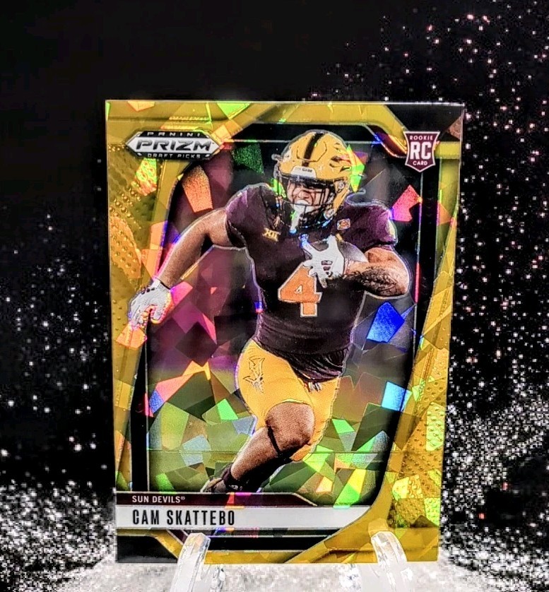 2025 Panini Prizm Draft Picks - Cam Skattebo #9 Gold Ice Prizm (RC
