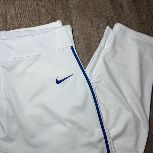 Nike Vapor Select White Baseball Pants Royal Blue Piping BQ5489-108 ...
