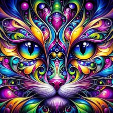 Cat Diamond Art Kits for Adults, Animals 5D Diamond Painting Kits