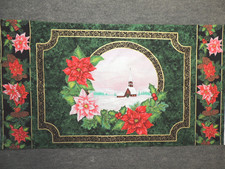 Snow Covered Church Christmas Quilting Fabric 23" Panel 3156 Special Price
