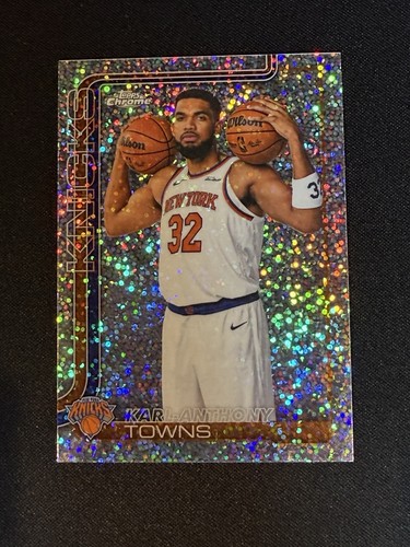 2025-26 Topps Chrome Update Karl-Anthony Towns #21 Speckle SSP Image Variation
