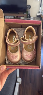 #ad Toddler Tropicana Butterfly Embroider Mexico Napa Champagne Size12MX 5US TODDLER $35.00