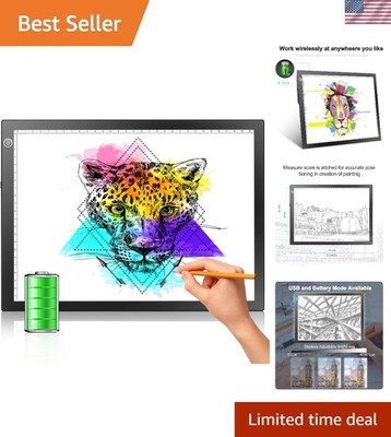 Ultra-Thin Lightweight Rechargeable LED Tracing Light Pad for Artists 4000 Lux