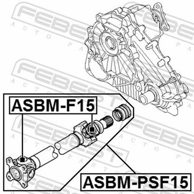 Für FEBEST ASBM-F15 CROSS SHAFT JOINT, DRIVE SHAFT 24X56