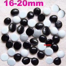 White Black Flat Glass Marbles Balls Vase Fillers Aquarium Craft Decorative Bead