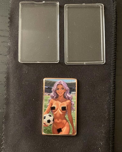 1 oz .999 Copper Bar Colorized Art Bullion Soccer Sport World Cup Collectible - Picture 2 of 2