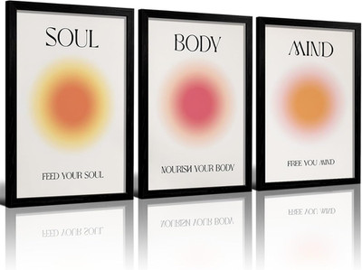 Aura Gradient Minimalist Wall Art - Framed Canvas for Positive Energy Decor