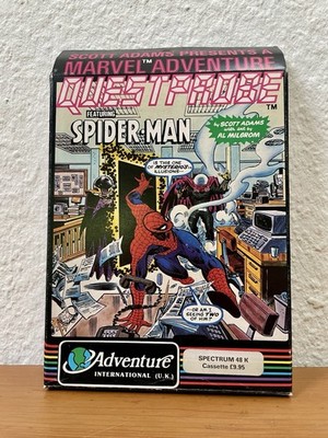 Marvel Adventure Questprobe Spider-Man Spectrum 48K Heft Kassette Box englisch