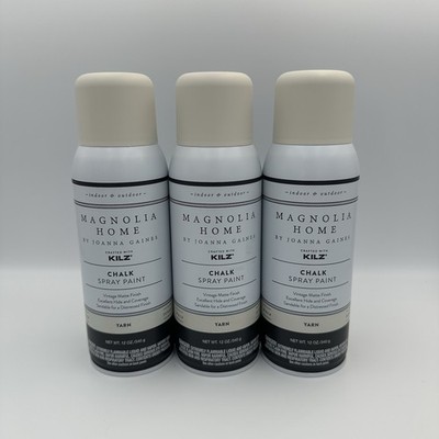 (3) Magnolia Home Joanna Gaines Crafted with Kilz CHALK Spray Paint Color: YARN