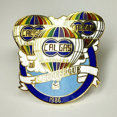#ad 1986 Albuquerque Cal Gas Propane Hot Air Balloon Pin International Fiesta RARE C $24.39