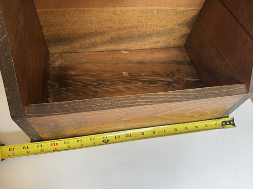 Vintage Wooden Bread Box Hand Painted Strawberries Cottagecore/Farmhouse - Picture 8 of 10
