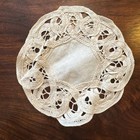 2 Matching Vintage Battenburg Lace Design Doilies in Cotton — photo 3