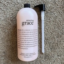 Philosophy Amazing Grace 3-in-1 Shampoo, Bath & Shower Gel 64 Oz. Sealed + Pump