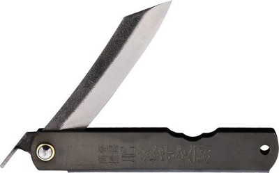 Higonokami O04BL No. 4 Folder Knife 2.63'' SK5 Carbon Steel Black Handle
